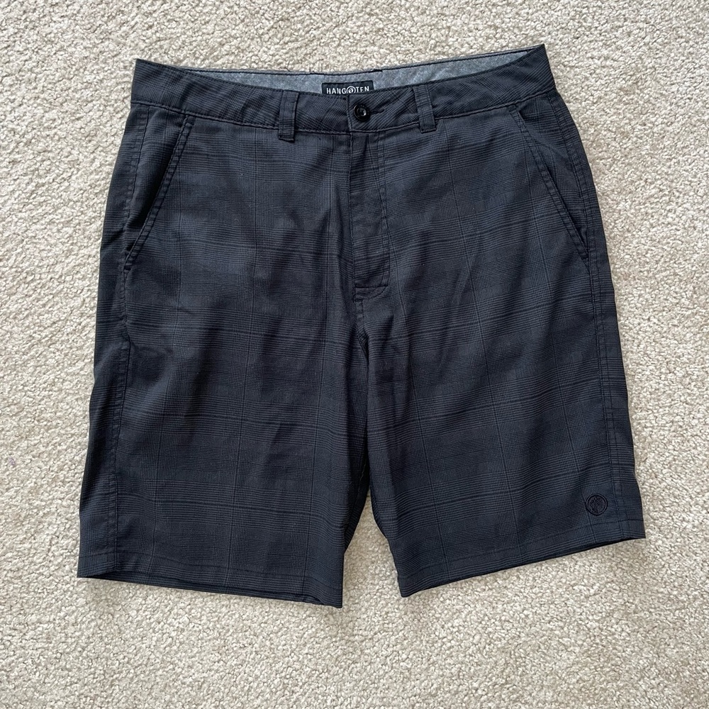 Hang Ten Grey Plaid Shorts Size 34